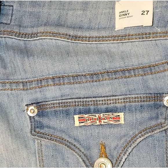 Hudson Ankle Ginny Straight w/Cuff Jeans, Women's 27 ~ NWOT - Picture 4 of 8